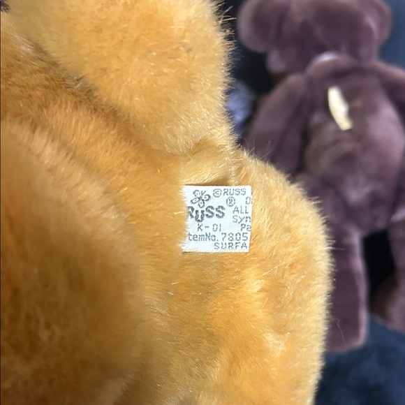 Vintage America Purple and Gold Teddy Bear Trio - Picture 6 of 8